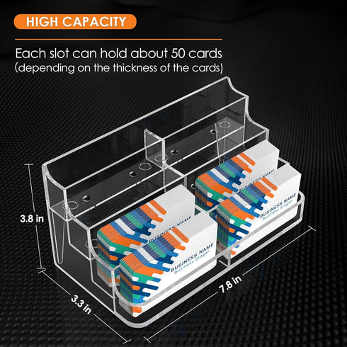 MaxGear Acrylic Business Card Holder for Desk, Multiple Business Card Holders, Card Display Holder, Clear Plastic