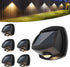 IP65, 3 Decor-6 Pack SOLPEX Solar Lights Outdoor Waterproof Solar Stair Lights Outdoor for Fence, Deck, Step, Dual