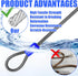 1/4in 4FT/6FT/8FT/10FT Security Cable with Loops Cut-Resistant and Waterproof Security Cable Suitable for Travel,Home
