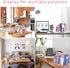 SAYEEC Sturdy Magazine Holder, 4 Compartments Plastic Desktop File Organizer for Office Storage