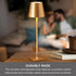 15-Inch 3 Dimming, 48 Elements Rechargeable LED Table Lamp - Metal Construction with Touch Control, Light Colors