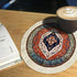 Antdean Round Persian Style Carpet Mouse Pad Vintage Miniature Bohemian Rug Desk Pad, Non-Slip Computer Mouse Mat