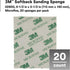 3M 02600, 4 1/2 5 1/2 20 Pack, Softback Sanding Sponge x in, Microfine Grit, Fast Cutting