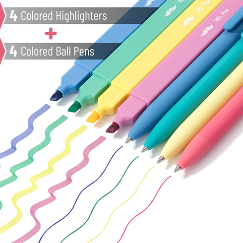Mr. Pen- Aesthetic Highlighters and Gel Pens, 8 Pack, Assorted Color Highlighters, Assorted Color Gel Pens, Highlighter Pens, Cute Highlighters, Gel Pens by Mr. Pen