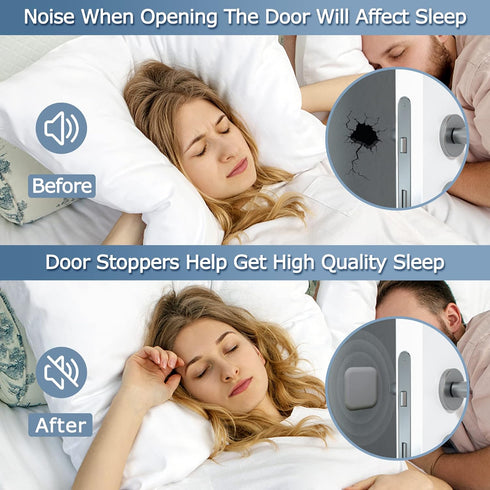 XoYoZo Door Stoppers, Wall Protector Buffer Guard, Self Adhesive Soft Rubber Crash Pad for Home Office