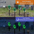 4pcs HUYIENO Solar Halloween Pathway Lights LED Lights Outdoor Waterproof Halloween Decorations for Garden