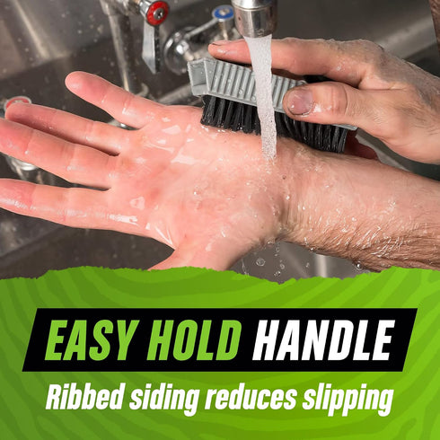 Grip Clean - Waterless Hand Cleaner for Auto Mechanics - Heavy Duty Pumice Soap & Fingernail Brush, Industrial Strength