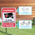 Qofaoye 2-Pack 2025 10 7 No Trespassing Signs Private Property, Video Surveillance Signs Outdoor Version, x in UV