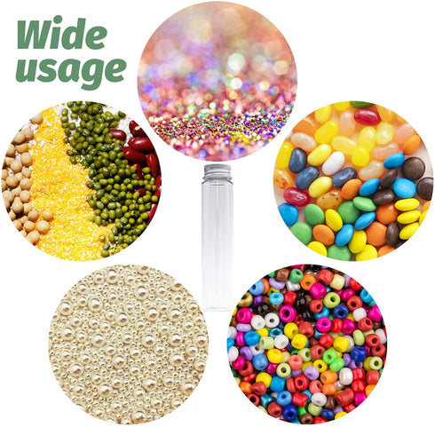 24 Pcs Clear Plastic Test Tubes 115ml with Caps, Flat-Bottomed Bath Salt Containers for Candy, Gumball, Plant