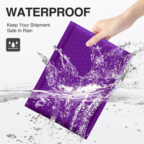 UCGOU Bubble Mailers 6x10 Inch Purple, 25 Pack Poly Padded Envelopes for Small Business Mailing