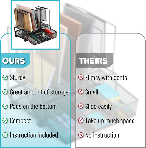 Mr. Pen Mesh Desk Organizer with Drawer, Desktop & Office Desk Organizers and Accessories
