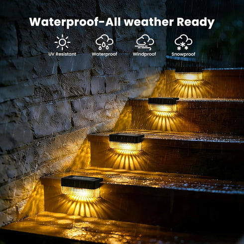 20 Packs, Solar Deck Lights Outdoor Solar Powered LED Step Lights Waterproof Outdoor for Deck, Step, Fence, Wall