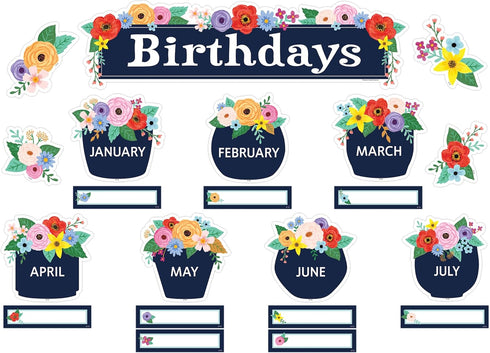 Teacher Created Resources Wildflowers Birthdays Mini Bulletin Board (TCR6704)