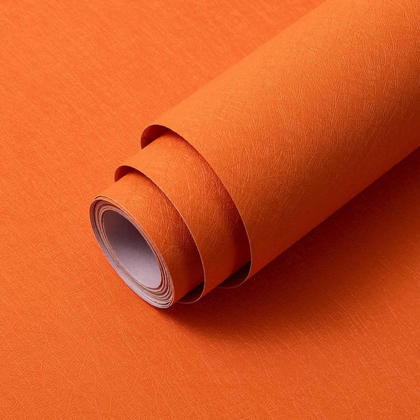 Abyssaly Orange Peel and Stick Wallpaper - Removable Self-Adhesive, 15.7" X 118", Embossed Silk Textured