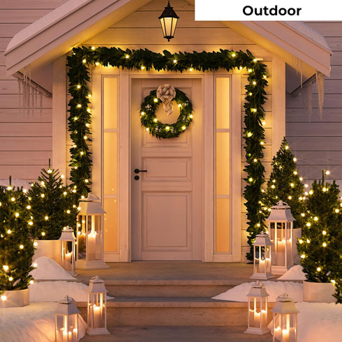 100 26.9 Christmas LED Lights Warm White String Lights for Indoor and Outdoor Decorative Use, Holiday and Tree Decor