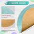 Round PU Mouse Pad, Leather Mouse Pad with Stitched Edge, Non-Slip Waterproof for Computers, 9 x 9 Inch (Light Blue)