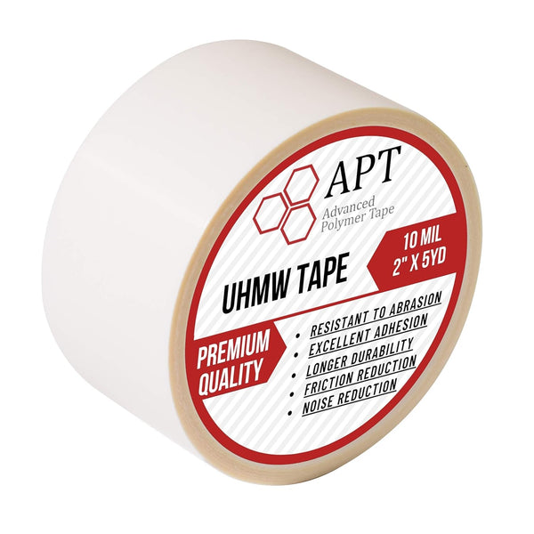 APT UHMW Polyethylene Tape - 2" x 5Yds, Resists Abrasion & Impact for Surface Protection