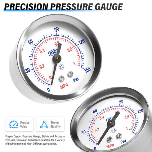 TAILONZ PNEUMATIC 1/4 Inch NPT Air Tool Compressor Filter Combo, Pressure Regulator with Gauge AF2000+AR2000