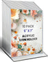 BERYLAND Acrylic Sign Holder 5x7 10 Pack, Paper Stand, Vertical Clear Frame, Double