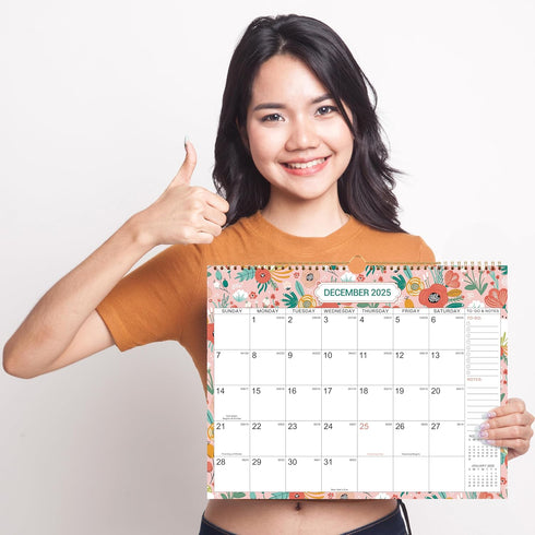 Calendar 2026 - 18 Months Wall Calendar from July 2025 to December 2026, 14.8" x 11.4" with Julian Date