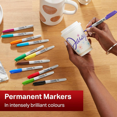 Sharpie Permanent Markers, Fine Point, Green,12 Count by SHARPIE