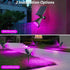 4 180 Area(Purple-1Pack) T-SUN Solar Spotlights, LED Solar Waterproof Outdoor Landscape Lights, Auto-on/Auto-Off by
