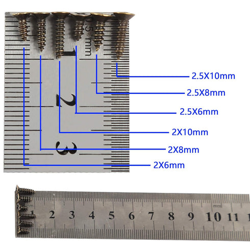 newlng 1200pcs Small Screws, Phillips Flat Head Cross Self Tapping Tiny Screws Set for DIY Micro Woodworking
