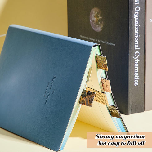 Tenare 12 Pcs Magnetic Bookmarks, Assorted Double Side Cute Page Markers for Book Lovers