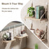 YOYUTOX 2 Pack 11.8" Fabric Wall Cubicle Shelf, Wooden Hanging Cubicle Shelf Organizer with Hooks, Dual Mounting