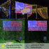 420 4th Solar American Flag String Lights - Waterproof Led Solar Powered Flag Net Light for of July Memorial Day