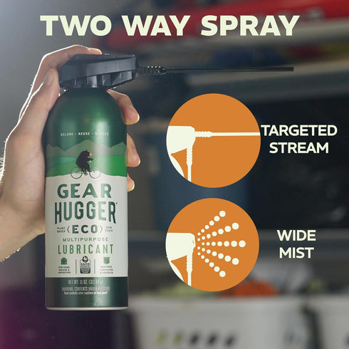 (11 oz, Pack 2), Gear Hugger Multipurpose Lubricant - Eco-Friendly of Rust Remover - Garage Door Lubricant Spray, Door