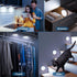 Dimmable Closet 12-Pack, Motion Sensor Puck Light with Remote, Wireless Under Cabinet Lighting, Rechargeable Magnetic