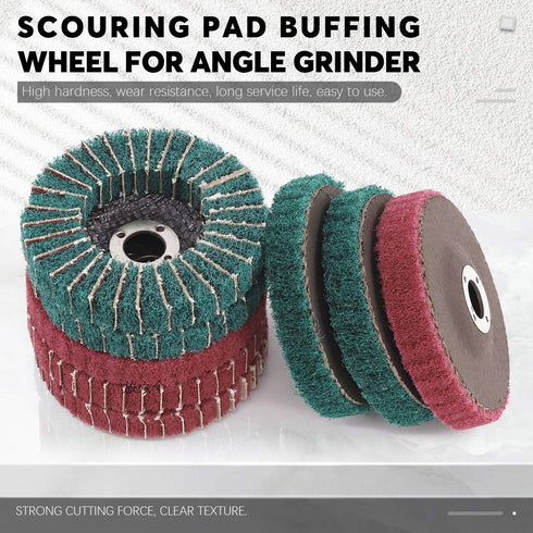 8 Pcs 4" Nylon Fiber Flap Disc Polishing Grinding Wheel Set, Abrasive Sanding Wheels for Angle Grinder