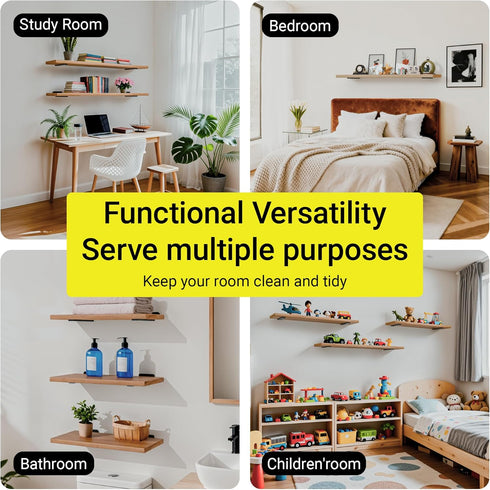 4 Pack 6" 4/6/8/10/12 inch Designtzj6-4 SKYSEN Floating Shelf Bracket, Shelves Brackets, Wood Shelving Brackets