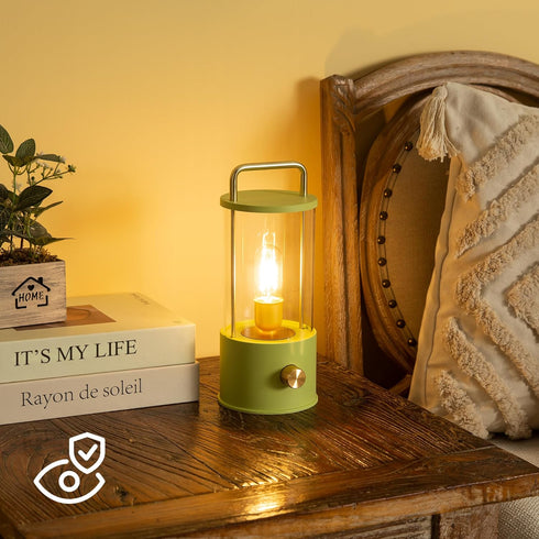 Dimming, LUSHARBOR Cordless Table Lamp, Portable Lantern Rechargeable LED Battery Operated Lamp Stepless Hanging Desk