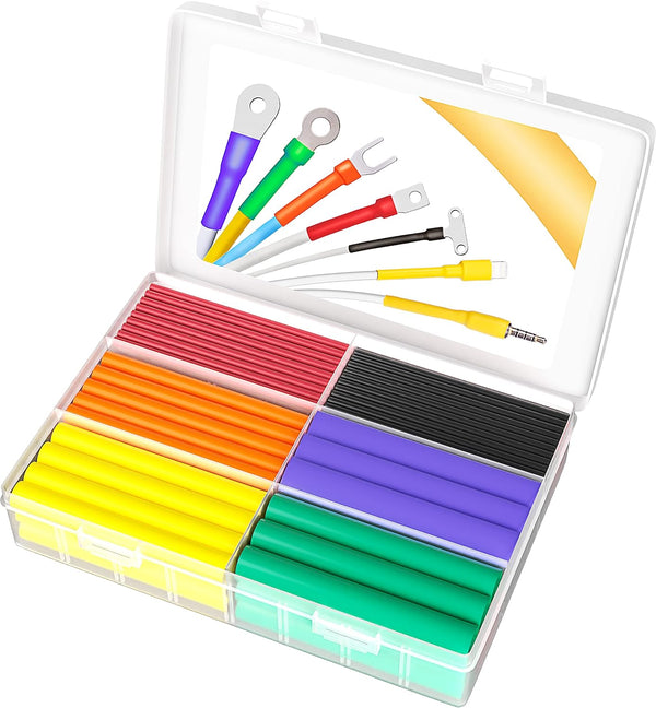 Wire Heat Shrink Tubing Kit - 140Pcs Assortment with Adhesive Lined for Electrical Waterproof Automotive Heat Shrink