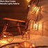 TWINKVILLA 10 Bulbs, Outdoor Patio String Lights Plug in with Incandescent Handwoven Beaded Copper Wire Style