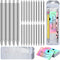 Qilery 25 Set Stainless Steel Resin Blank Epoxy Pens for UV Dtf Wraps