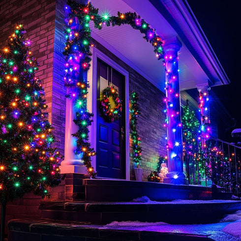 66 200 TW SHINE Color Changing Christmas Lights, FT LED Warm White and RGB Halloween Lights with Remote Waterproof
