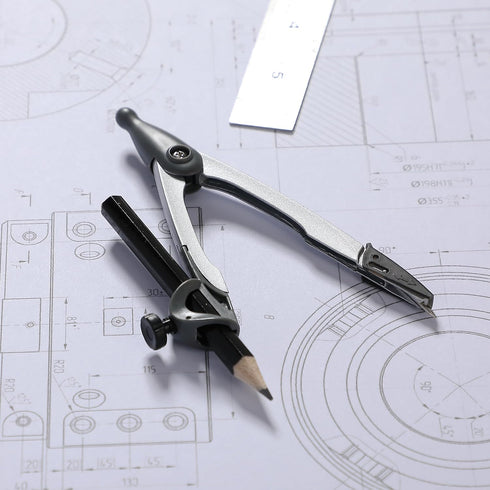 Mr. Pen Compass for Geometry, Drawing Tool with Pencil, Drafting Compass for Circle Drawing