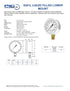 PIC Gauges S201L-254N Pressure Gauge, Bottom Mount, 2.5" Dial, 30"/0 hg Vacuum psi Range, 1/4" Male NPT