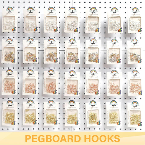 Black Pegboard Hooks 4 Inch, 50PC, Fit 1/8" or 1/4" Pegboard for Hanging Tools