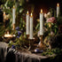 WYZworks 6.75" LED Flameless Mini Taper Candles with Flicker Mode, Battery Operated, 12-Pack, Ivory