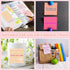 Yexiya 64 Pcs Lined Sticky Notes, Self Stick Notes with Lines, Bright Assorted Colors, 1920 Sheets (4 x 6 Inch, 3 x 3