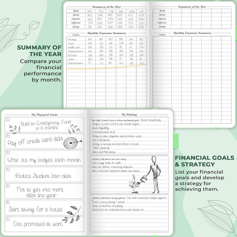 GoGirl Budget Planner Monthly Financial Planner Organizer Budget Book. Expense Tracker Notebook Journal to Control