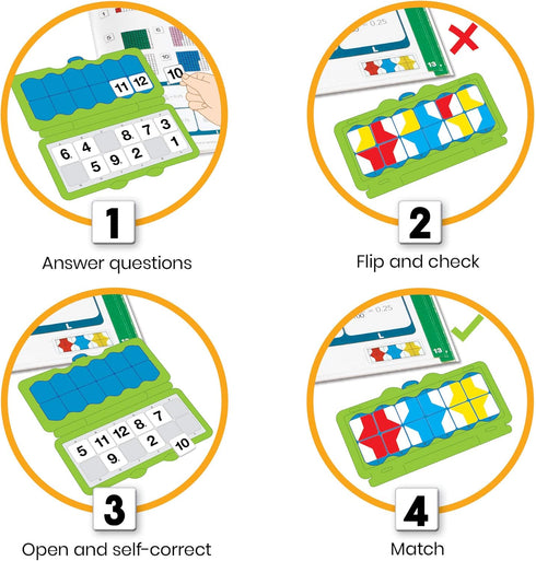 hand2mind VersaTiles Reading Practice Take Along for Kindergarten, Self-Checking Workbook System, Homeschooling Games