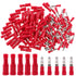 Hilitchi 50Pairs Insulated Male Female Bullet Quick Splice Wire Terminals, Wire Crimp Connectors, Red, 22-16 Gauge