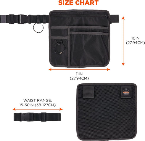 5716 Ergodyne Arsenal Server Waist Apron Money Belt with Adjustable Buckle, Fits Handheld POS