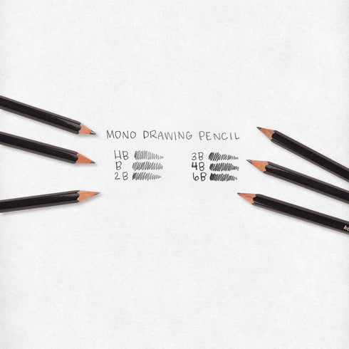Tombow 51516 MONO Drawing Pencil, 12-Pack, 6H Graphite