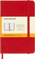 Moleskine Classic Notebook, Pocket Hard Cover (3.5" x 5.5"), Scarlet Red, 192 Pages, Ruled/Lined